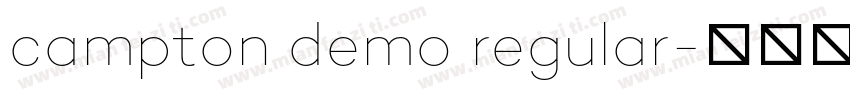 campton demo regular字体转换